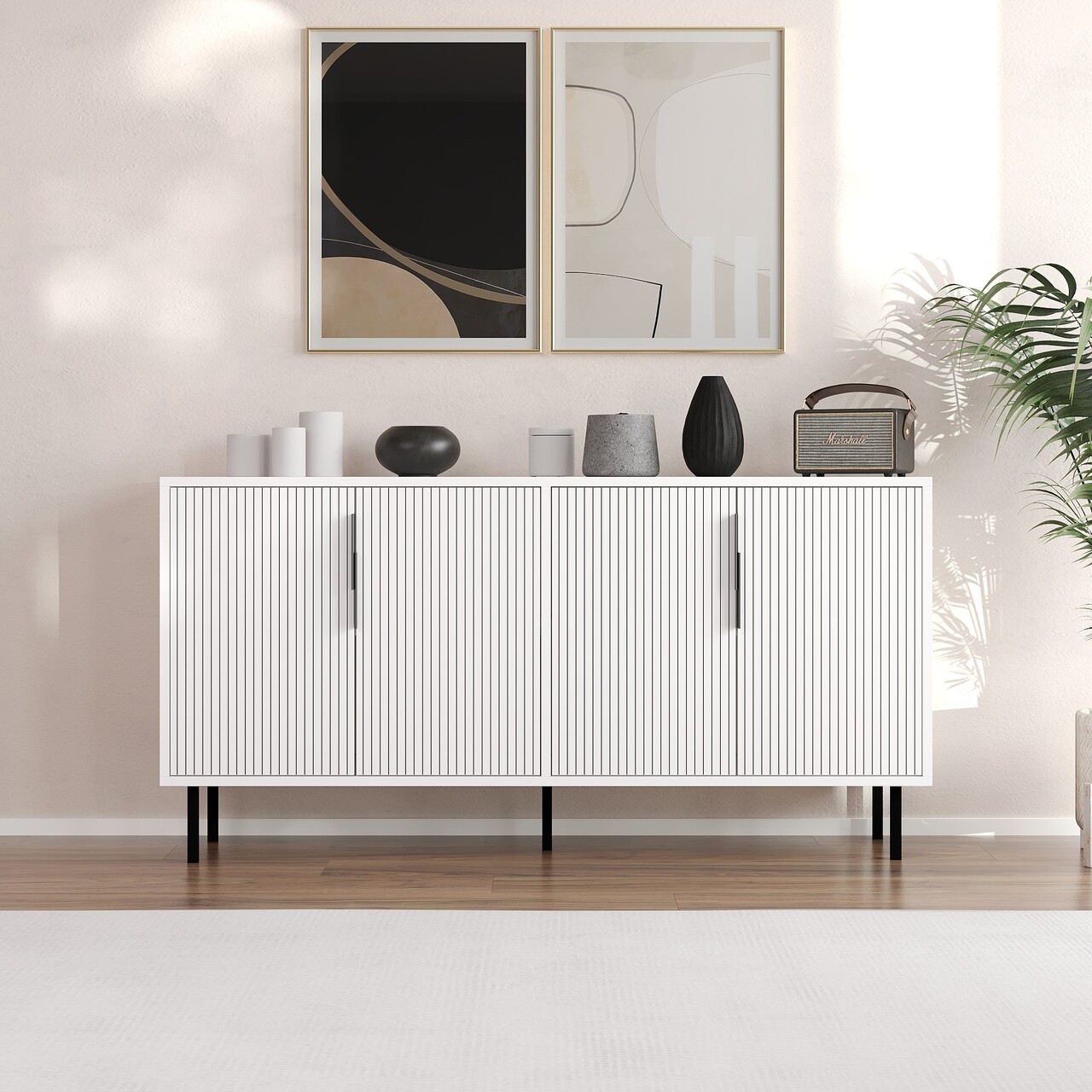 Consola, Hanah Home, Clara, 150x75x36 cm, Alb - imagine 6